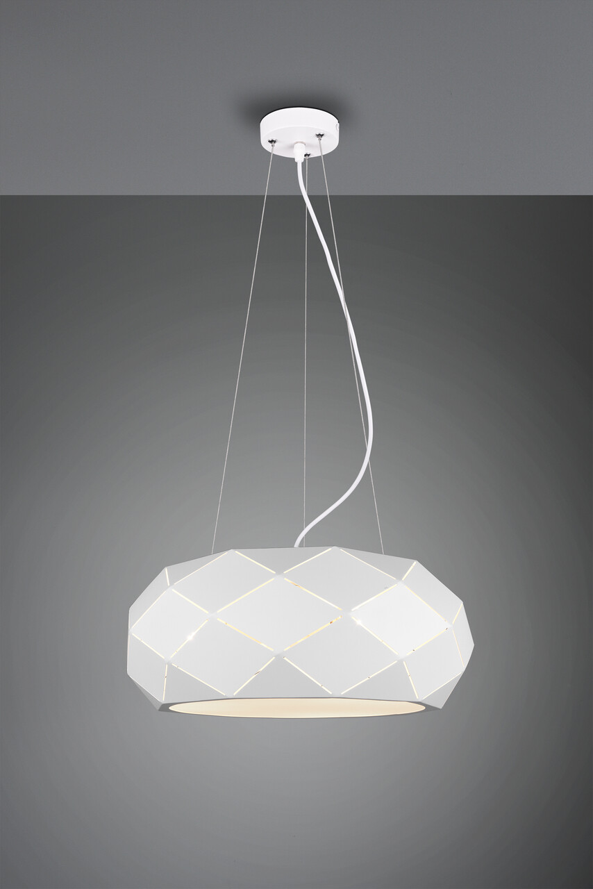 Lustra Zandor, TRIO, 50x150 cm, 25W, 3x E27, metal, alb mat - imagine 5